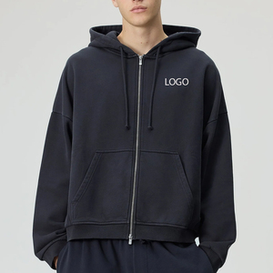 เสื้อฮู้ดดี้ผู้ชายทรงหลวมสไตล์เรียบง่ายใส่ได้ทุกวัน รุ่น 2026 / เสื้อฮู้ดดี้ผู้ชายแบบซิปทรงโอเวอร์ไซส์ทรงบ็อกซี่ สไตล์ลำลอง ขายส่ง - Product Image 1