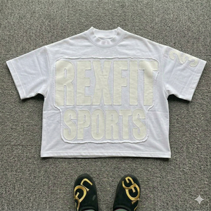 เสื้อยืดเปล่าคุณภาพพรีเมียม REXFIT SPORTS ผ้าฝ้าย 100% สำหรับสกรีนลายด้วยความร้อน เสื้อยืดผู้ชายสั่งทำพิเศษ ขายส่ง - Product Image 6