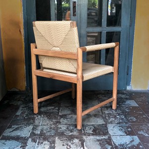 Chaise de jardin pour hôtel, complexe hôtelier, villa, repas en plein air, en teck massif avec corde tressée à la main, mobilier commercial OEM Indonésie - Product Image 5