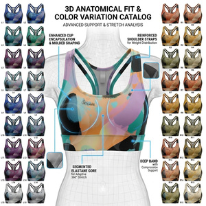 Plus Size High Support Racerback Sports <b>Bra</b> for Women Breathable <b>Stretch</b> Workout Gym Fitness Yoga Running High Performance <b>Bra</b> - Product Image 1