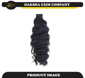 Extensiones de trama de cabello Remy indio sin procesar puro Textura profunda frontal Estilos de rizos de onda suave Volumen de longitud instantánea - Product Image 2