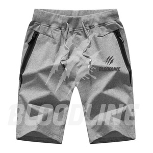 Bermuda pour homme BLOODLINE bleu marine, taille mi-haute, taille élastique, tissu tricoté, poches, style décontracté - Product Image 5