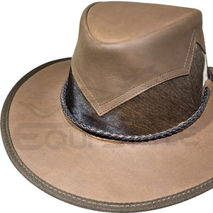 Sombrero Vaquero de Cuero Vacuno Estilo Occidental, Moda Americana, Casual, para Viajes y Actividades al Aire Libre, con Logotipo Personalizado - Product Image 5