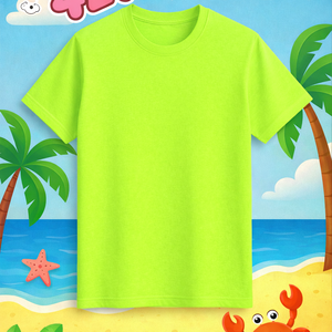 Camiseta Verde Lima para Hombre, Manga Corta, Estampado Gráfico Frontal, Mezcla de Algodón y Spandex Ecológica, Estilo Casual Urbano - Product Image 1