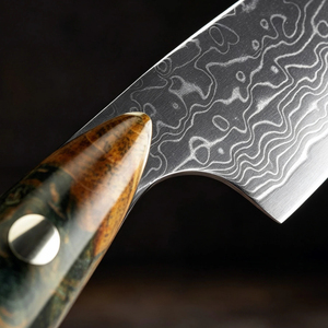 Damascus Steel Sharp Pro Kitchen Chef Knife for Fruit Peeling,with Stabilized Wooden Handle - Product Image 5