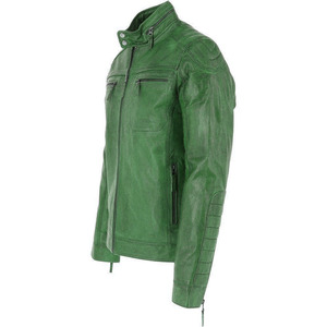 Stand Collar <b>Leather</b> <b>Jacket</b> For Outdoor Wear Hot Selling <b>Men</b> Clothing <b>Leather</b> <b>Jackets</b> New Fashion Latest Arrival - Product Image 5