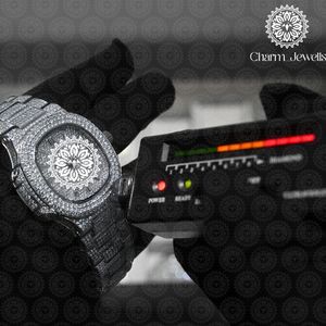 Montre de luxe pour homme Charm_Jewells, boîtier carré en acier inoxydable, mouvement à quartz analogique, verre saphir, lumineux, pliable - Product Image 2