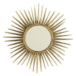 Miroir rond mural en aluminium couleur or, décoration moderne pour la maison et la salle de bain des hôtels, idéal pour les mariages - Product Image 2
