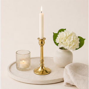 Creative Solid <b>Brass</b> Taper Candle <b>Holder</b> for Wedding Centerpieces Gold Metal <b>Candlestick</b> Stand for Minimalist Home Decor - Product Image 6