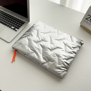 Quilted Laptop Sleeve 13-14 Inch Waterproof Protective Notebook <b>Bag</b> Soft Padded <b>Computer</b> Cover for Business Travel - Product Image 3