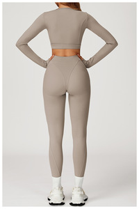 Conjunto Deportivo de Yoga para Mujer, Ecológico, de Alta Calidad, con Estampado Digital a Cuadros, Transpirable, de Secado Rápido, Cintura Media, Tallas Grandes, 2 Piezas - Product Image 3
