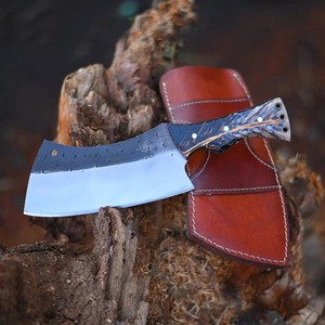 Couteau à découper en acier au carbone forgé – Lame artisanale de 12 pouces avec manche en bois nid d'abeille et étui en cuir – Couteau d'extérieur - Product Image 3