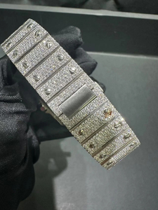 นาฬิกาโมอิสซาไนต์แบบฝังเพชรเต็มเรือนสำหรับผู้ชาย หน้าปัดเพชร VVS ระบบควอตซ์อัตโนมัติ สไตล์ฮิปฮอป - Product Image 6