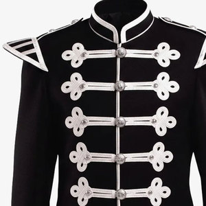 เสื้อแจ็คเก็ตขนสัตว์สก็อตสีดำทำมือ Ventoria Enterprises 2026 รุ่น Stand Doublet สำหรับนักดนตรีพายเปอร์ ตัดเย็บตามสั่งสำหรับฤดูหนาวในไฮแลนด์ - Product Image 3