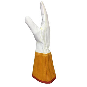 Gants de soudage en cuir avec protection contre les éclaboussures de métal fondu, pour soudage à l'arc, conception à pouce droit - Product Image 2
