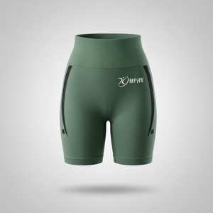 Shorts de sport athlétiques sans couture pour femme, respirants, taille haute, effet froncé, pour le yoga, la gym et le streetwear - Product Image 1