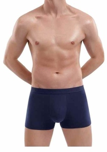 Calzoncillos bóxer de cintura media para hombre, amarillos, de algodón tejido, transpirables - Product Image 2