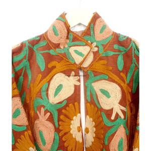 Chaqueta Cotrise Elegante Bordada al por Mayor, Abrigo Regular de Otoño/Invierno con Patrones Tradicionales, Forro de Algodón Transpirable, a la Moda - Product Image 2
