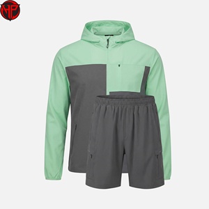 Sports Windbreaker Shorts Set Men Custom logo <b>Wind</b> <b>Breaker</b> Jacket Shorts Sets Two Piece Set Windbreaker Tracksuits for Men - Product Image 4