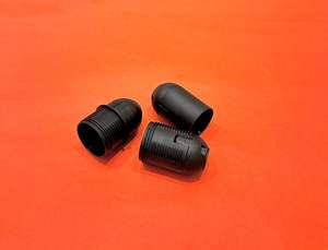 Portalámparas de plástico negro E27 con anillo para base de lámpara colgante, para sus accesorios de iluminación, con sistema de bloqueo automático - Product Image 4