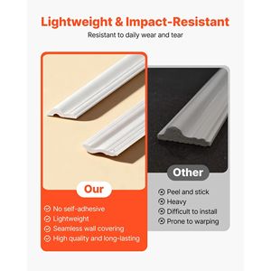 Kit di 6 Pannelli Leggeri per Rivestimento Murale, Facile Installazione, Impermeabili, Verniciabili, in Polistirene, per Pareti Decorative - Product Image 5