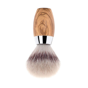 Pinceau à raser professionnel avec manche en bois, poils en acier inoxydable, poils de blaireau pur, pinceau à raser pour homme - Product Image 2