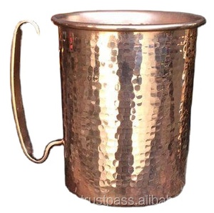 Tasse en cuivre finie martelée artisanale traditionnelle pour la maison fête Bar hôtel bière vin boire tasse en cuivre - Product Image 2
