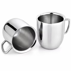 Ensemble de tasses en laiton, design minimaliste, avec la phrase 'Always Home With My Van', portables pour le voyage, avec poignée - Product Image 5