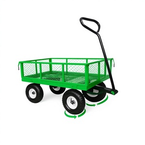 Chariot de jardin en métal robuste de 400 lb avec panneaux amovibles, chariot utilitaire en acier avec pneus pneumatiques ODGGAD006 - Product Image 1