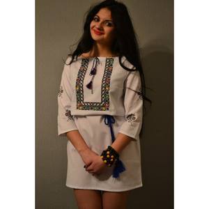 Vestido de Manga Corta 2026, Fabricantes de Ropa, Diseño Personalizado, Vestidos Mini para Mujer, Vestidos Elegantes de Manga Corta para Dama, Estilo Ucraniano - Product Image 4