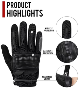 Gants de moto unisexes en cuir imprimé, imperméables et respirants, pour la conduite quotidienne en hiver, protection intégrale des doigts pour motards et motocross - Product Image 3