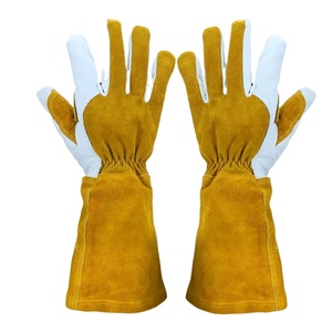 Guantes de Soldadura Forrados en Cuero, Resistentes al Calor Extremo, Doble Aislamiento para Soldadores Mig Tig - Product Image 1