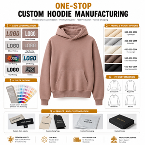 เสื้อฮู้ดปักโลโก้ตามสั่ง ผ้าฝ้าย 100% เฟรนช์เทอร์รี่ ทรงโอเวอร์ไซส์ ใส่ได้ทั้งชายและหญิง สไตล์ลำลอง สำหรับฤดูใบไม้ร่วง รับผลิตแบบ OEM พร้อมบริการติดฉลากส่วนตัว - Product Image 1