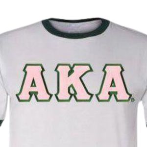 Camiseta AKA con letras para mujer, camiseta de algodón rosa, gris y verde, ropa griega informal de moda de manga corta, top cómodo para el día a día - Product Image 5