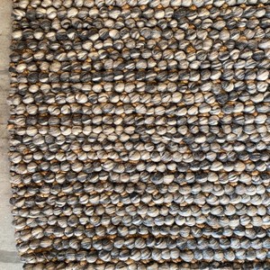 Hand Woven Super Chunky Loop Bobble Wool and Jute Rug – Chunky Rustic Farmhouse Style - Product Image 3