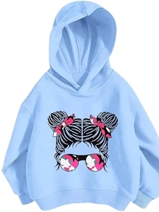 Vêtements d'hiver pour filles, sweat à capuche 100% coton, haute qualité, respirant, vêtements décontractés pour filles, sweat à capuche avec logo personnalisé - Product Image 2