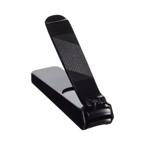 <b>Black</b> Coated Nail Clipper Minimalist Stainless Steel Professional Finger Trimmer Manicure Tool Modern Personal Care Device - Product Image 5