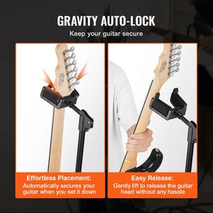 Supporto per Chitarra a Treppiede con Capacità di Carico di 15 kg, Espositore Pieghevole da Pavimento in Ferro, 35,4-47,2 Pollici/900-1200 mm - Product Image 3