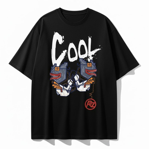 T-shirt personnalisé avec logo imprimé, effet délavé, en jersey 100% coton épais, coupe épaules tombantes, séchage rapide, pour la vente en gros - Product Image 1