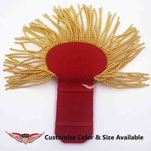 Al por mayor: Epaulette de hombro dorado para uniforme con borlas y flecos, dorado sobre marrón - Product Image 2