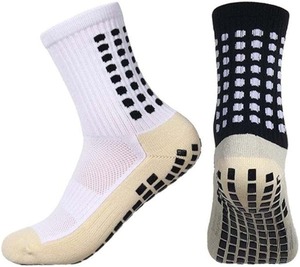 Chaussettes de basket-ball antidérapantes avec motif géométrique pour adultes, vêtements de sport d'été, design tricoté noir et blanc - Product Image 3