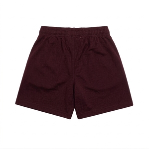 Shorts de basket-ball personnalisés pour hommes – Vente en gros, marron avec motif éclair orange, shorts en mesh respirant - Product Image 2