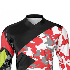 เสื้อเจอร์ซีย์ปั่นจักรยานแขนยาวสำหรับผู้ชาย พิมพ์ลายแบบซับลิเมชั่น โพลีเอสเตอร์ แห้งเร็ว สีแดง ขาว เทา แขนยาวเต็มตัว เสื้อกีฬา ใส่ได้ทุกฤดู - Product Image 3