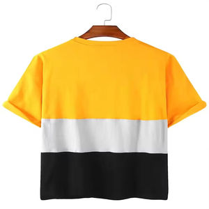 เสื้อยืดคอตตอนวาฟเฟิลพิมพ์ลายสำหรับผู้ชาย เสื้อยืดผ้าวาฟเฟิลขายส่ง เสื้อยืดถักทรงโอเวอร์ไซส์สำหรับผู้ชาย - Product Image 4