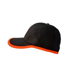 Unisex <b>Black</b> <b>Baseball</b> <b>Cap</b> With Orange Trim 6-Panel Adjustable Breathable Outdoor Casual Hat Spring Summer Style - Product Image 2