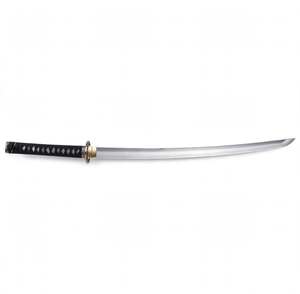 Espada de práctica japonesa hecha a mano con mango envuelto en cordón para exhibición - Product Image 4