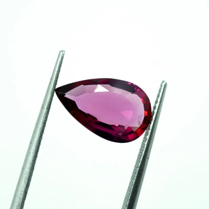 HAYAAT GEMS - Gema de Beryl Natural Roja Cultivada en Laboratorio, Color Rosado, 2.30 Quilates, Corte Pera, 13x8x4mm, de Rajasthan, para la Elaboración de Joyas - Product Image 5