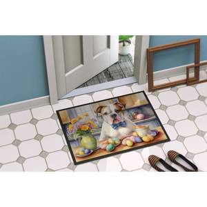 American Bulldog Easter Decor Doormat Non-Slip <b>Indoor</b>/Outdoor Washable Low Pile Rug 24H X 36W Front <b>Door</b> <b>Mat</b> for Entryway - Product Image 4