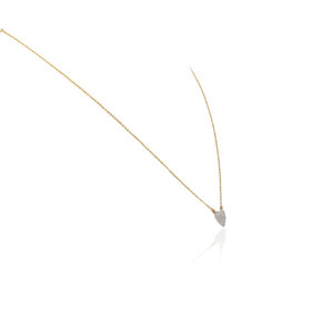 18K Yellow Gold Diamond Heart Necklace VS1 Clarity IGI Certified - Product Image 5