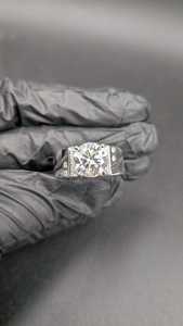 Sparkly Moissanite Round Cut Diamond Wide Band <b>Ring</b> For mens Original 925 Sterling <b>Silver</b> Fine Jewelry Wedding Surprise Gift - Product Image 4